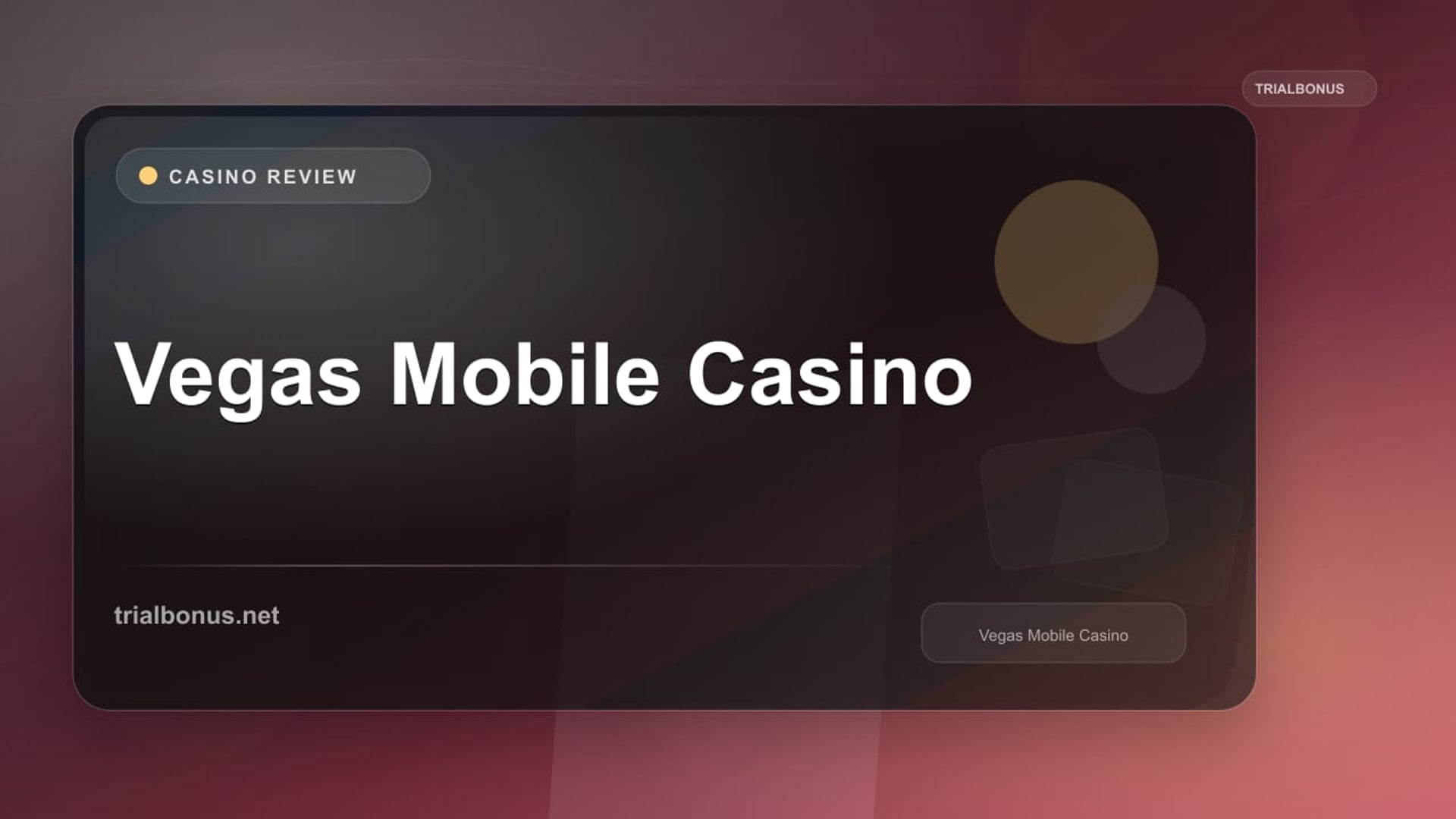 Vegas Mobile Casino review