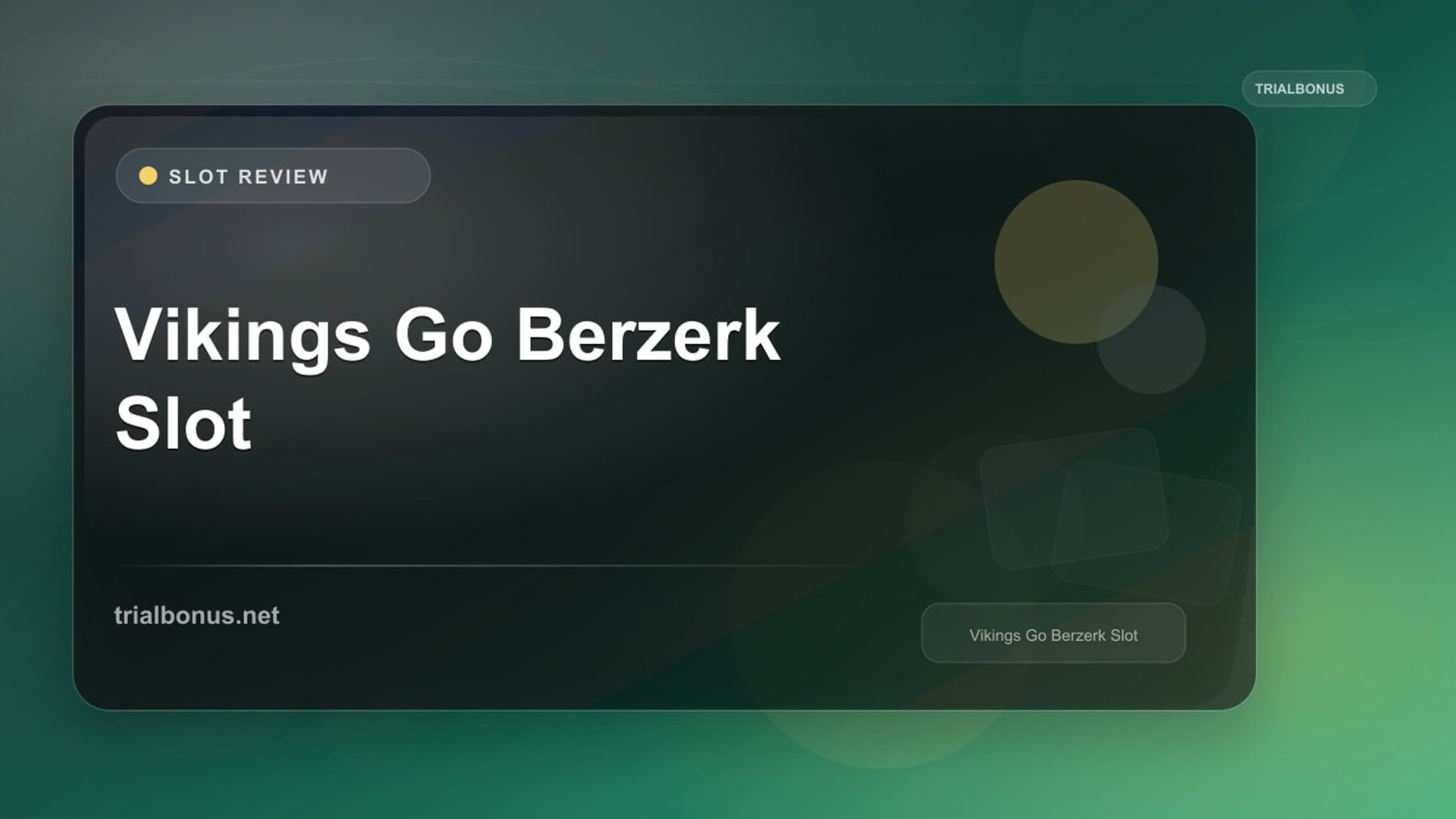 Vikings Go Berzerk Slot review