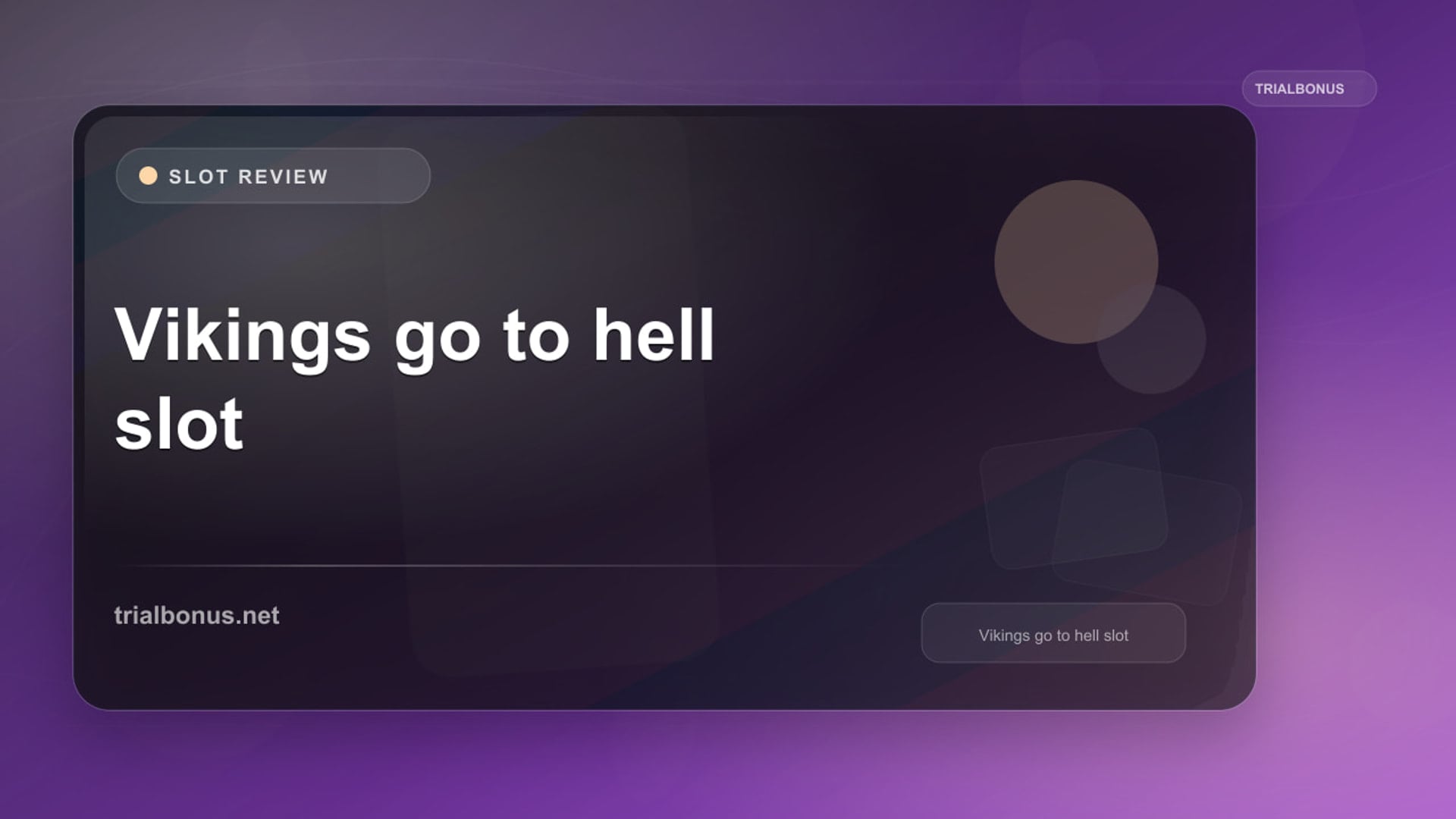 Vikings go to hell slot UK review