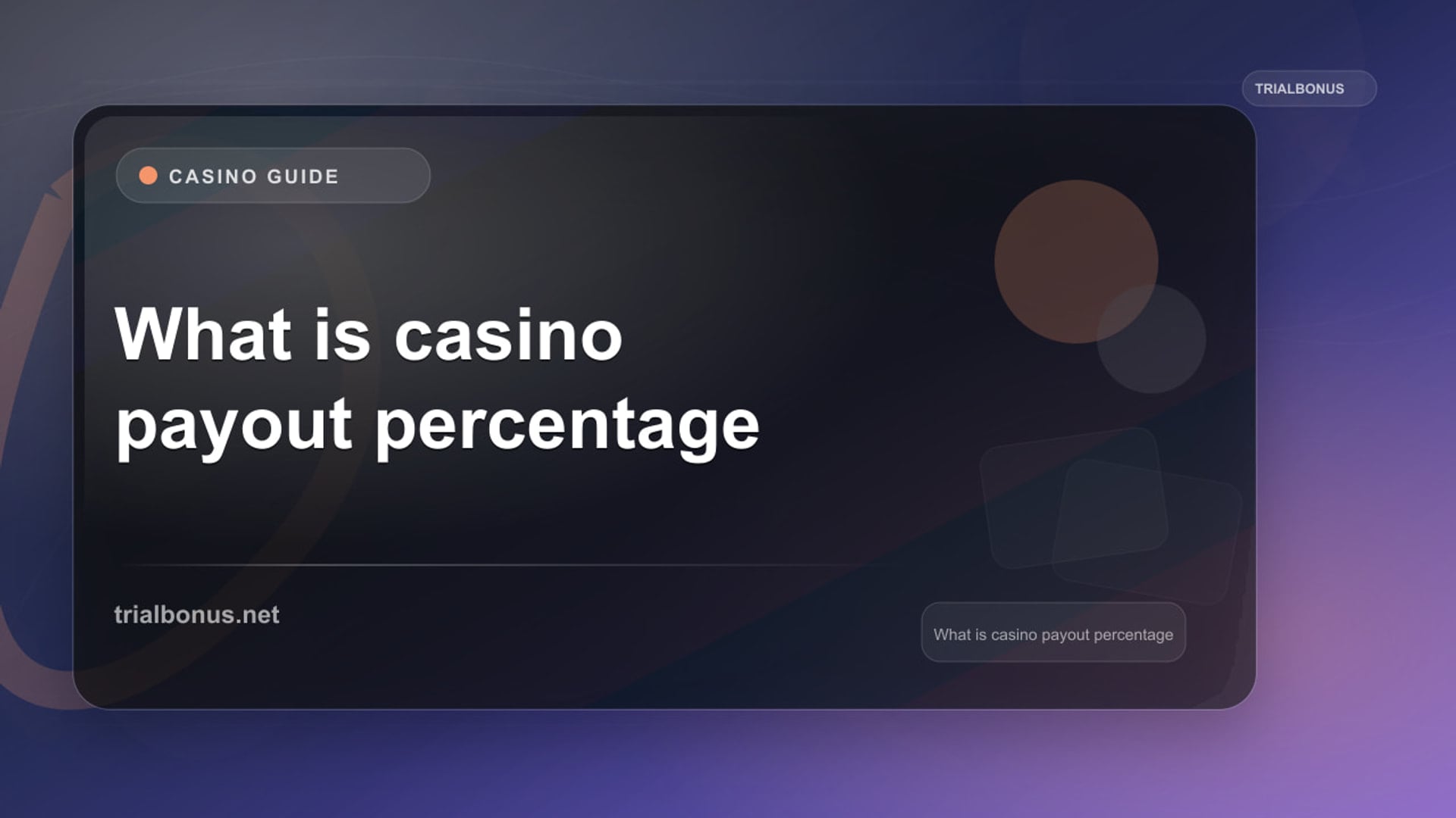 What is a casino payout percentage Guide review