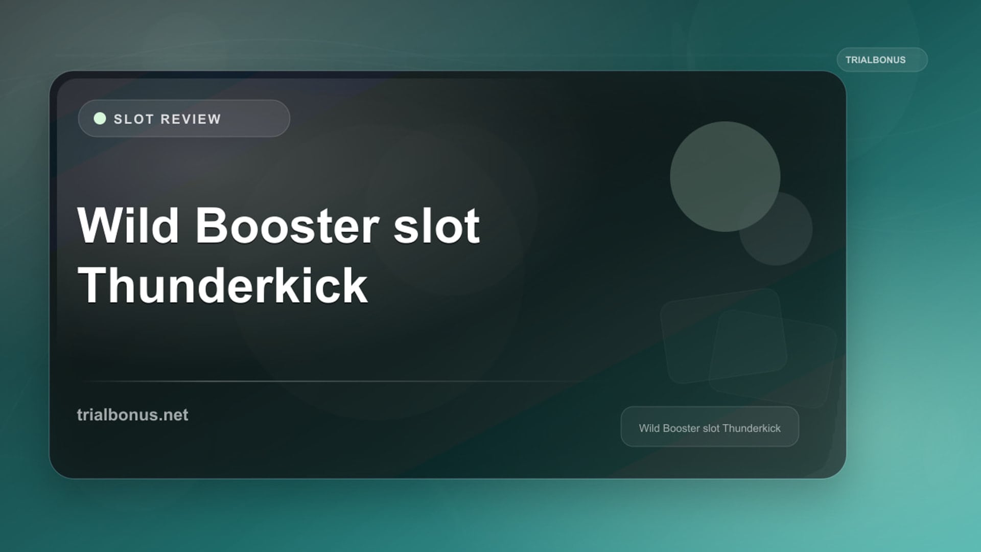Wild Booster Slot: What to Check Before Playing review