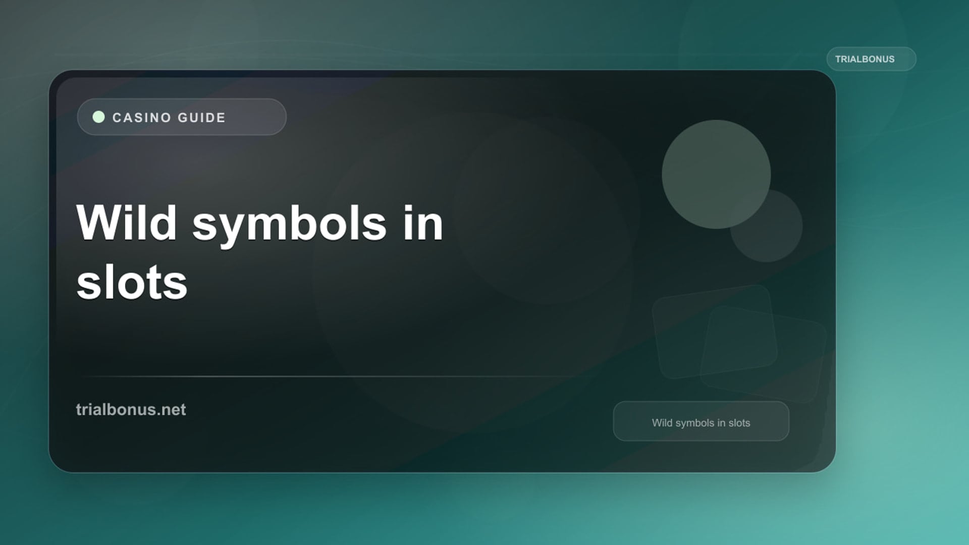 Wild symbols in slots guide UK Guide review