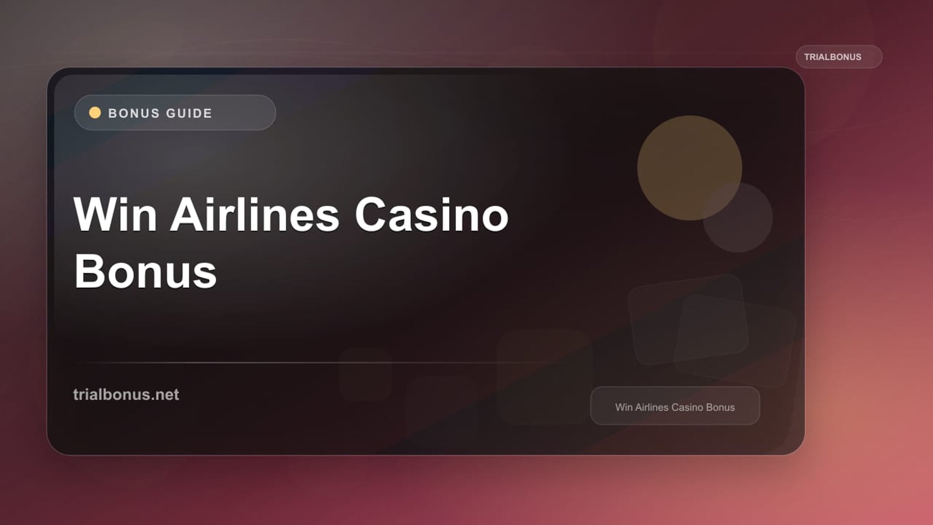 Win Airlines Casino Bonus review