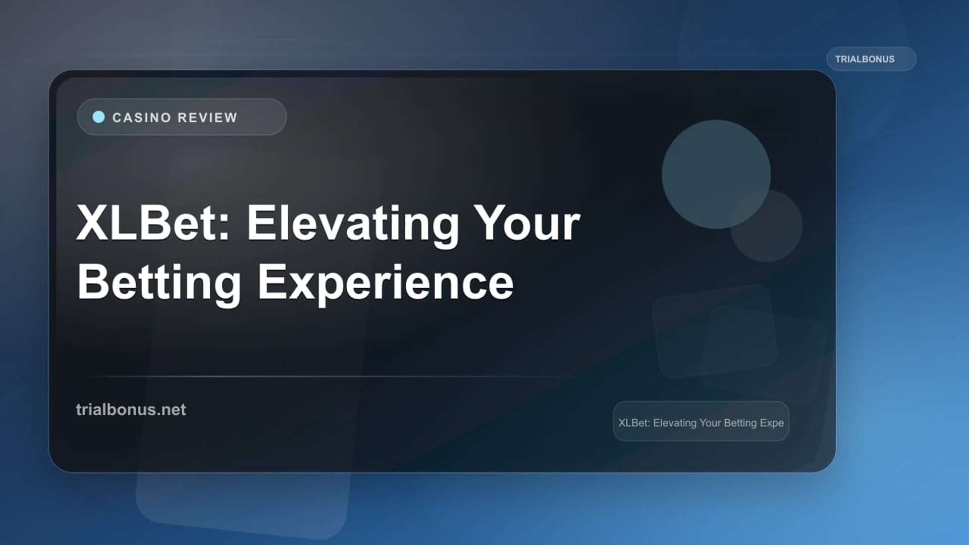 XLBet: Elevating Your Betting Experience review