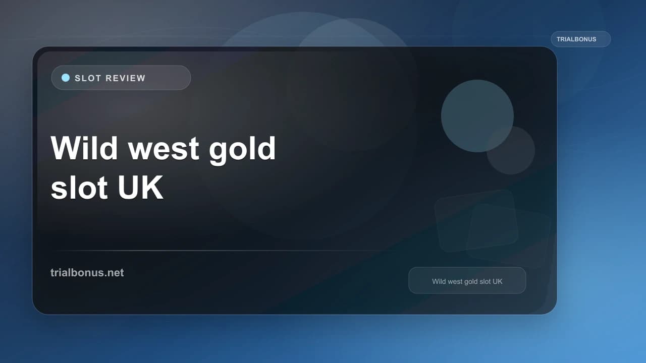 Wild west gold slot UK