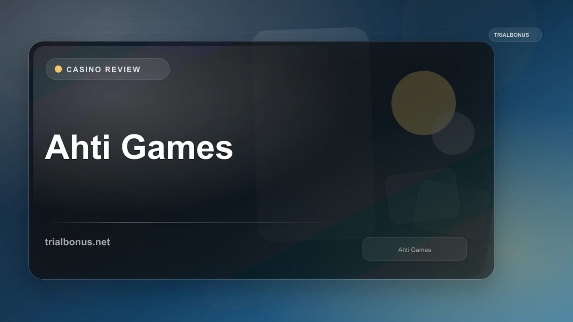 Ahti Games review