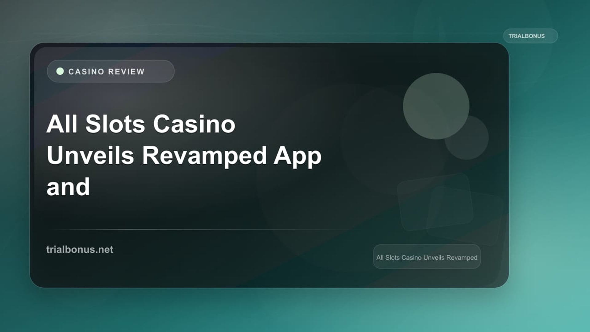 All Slots Casino Unveils Revamped App and Loyalty Program review
