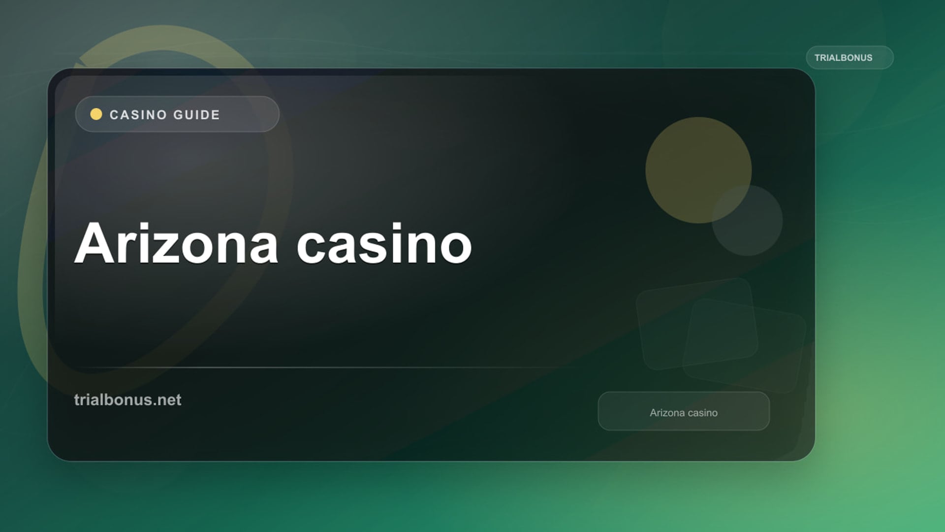 Arizona online casino Guide review