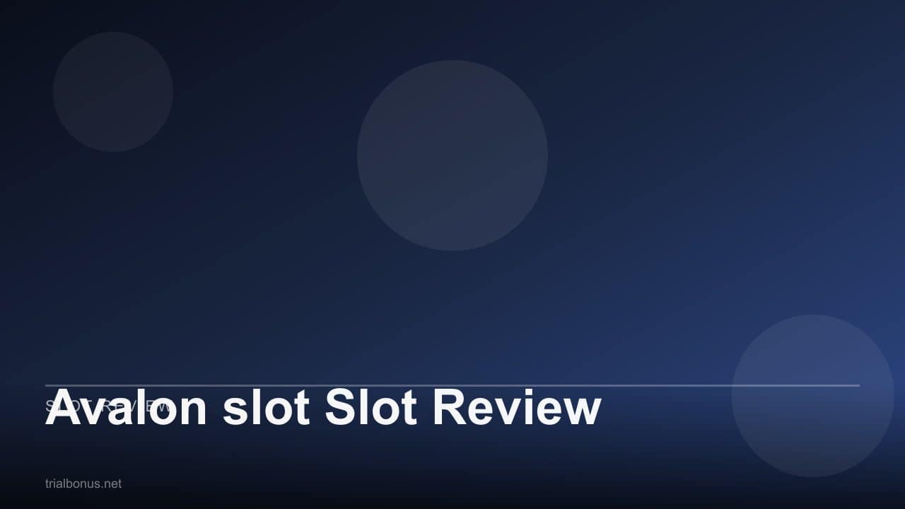Avalon slot Slot Review review
