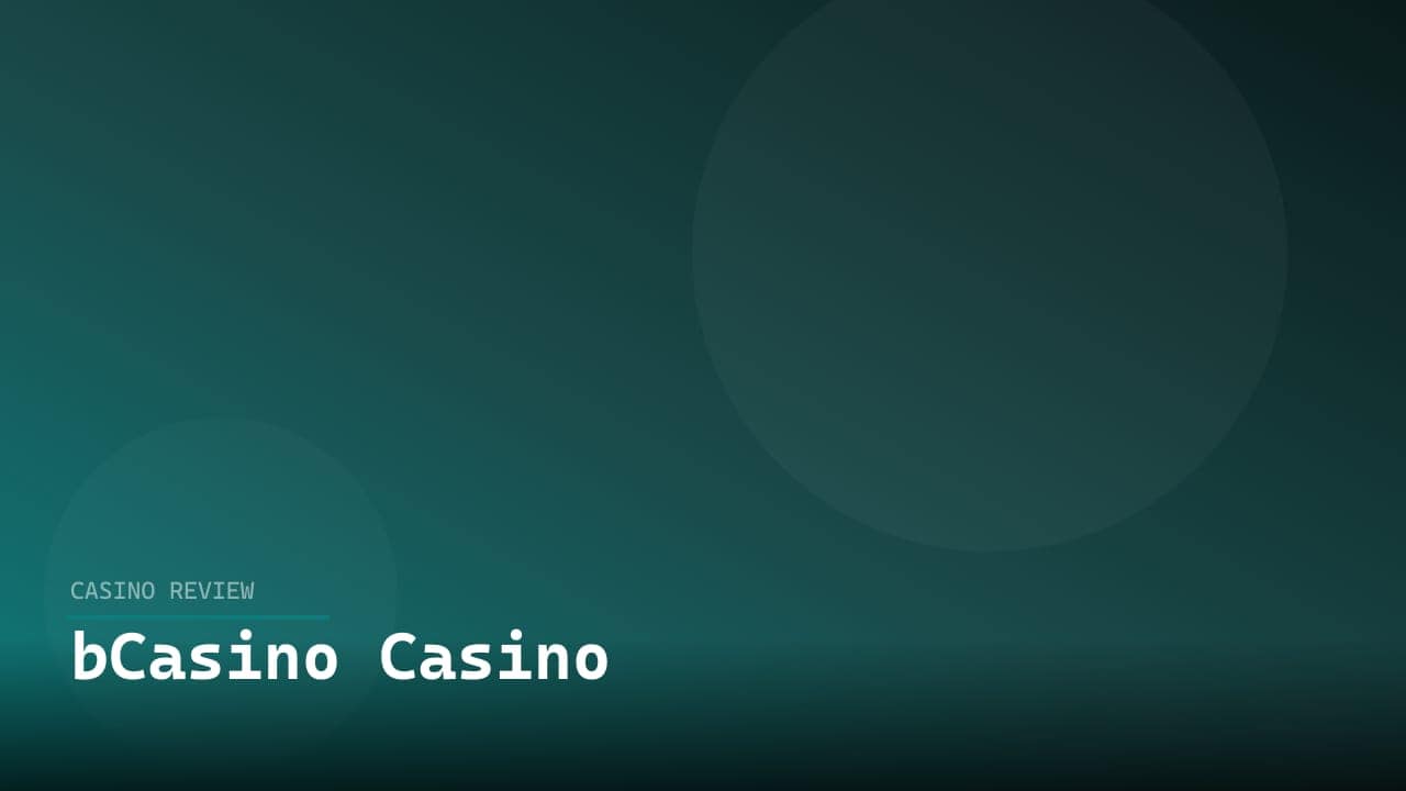 bCasino Casino review