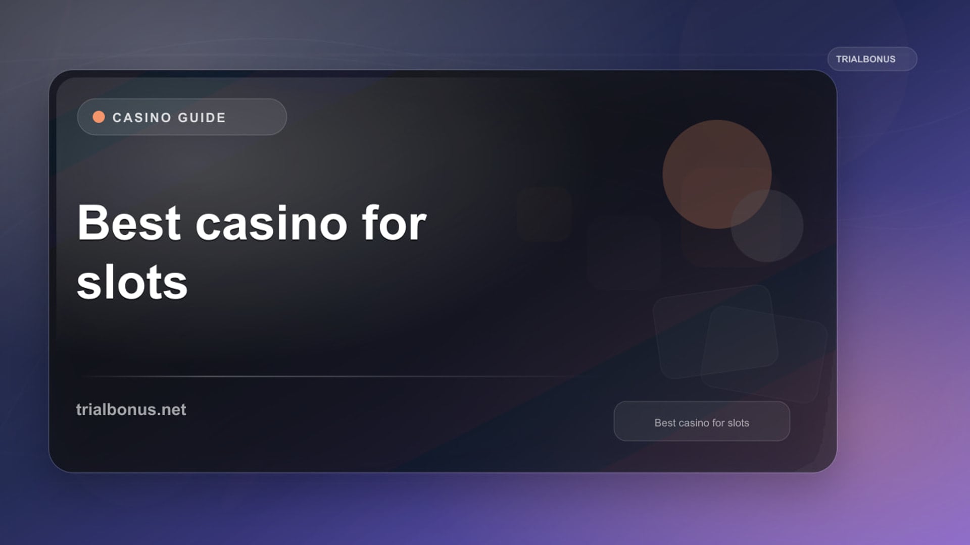 Best casino for slots UK Guide review