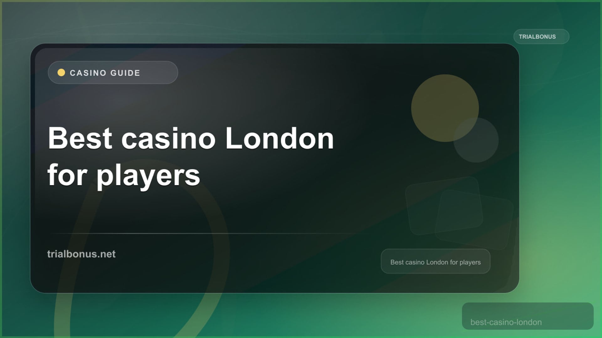Best online casino London UK guide for players review