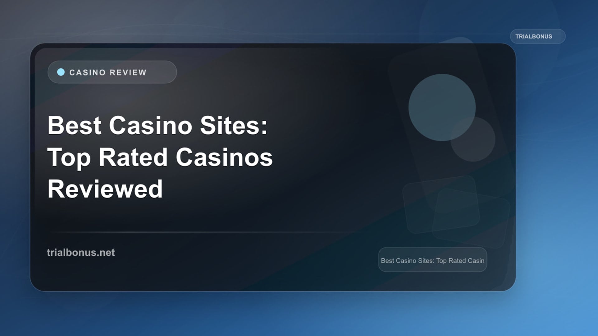 Best Casino Sites: Top Rated Online Casinos Reviewed review