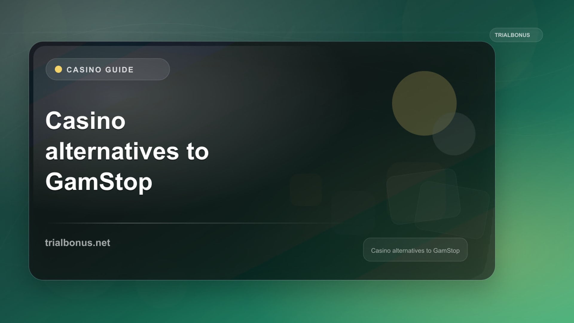 Casino alternatives to GamStop UK Guide review