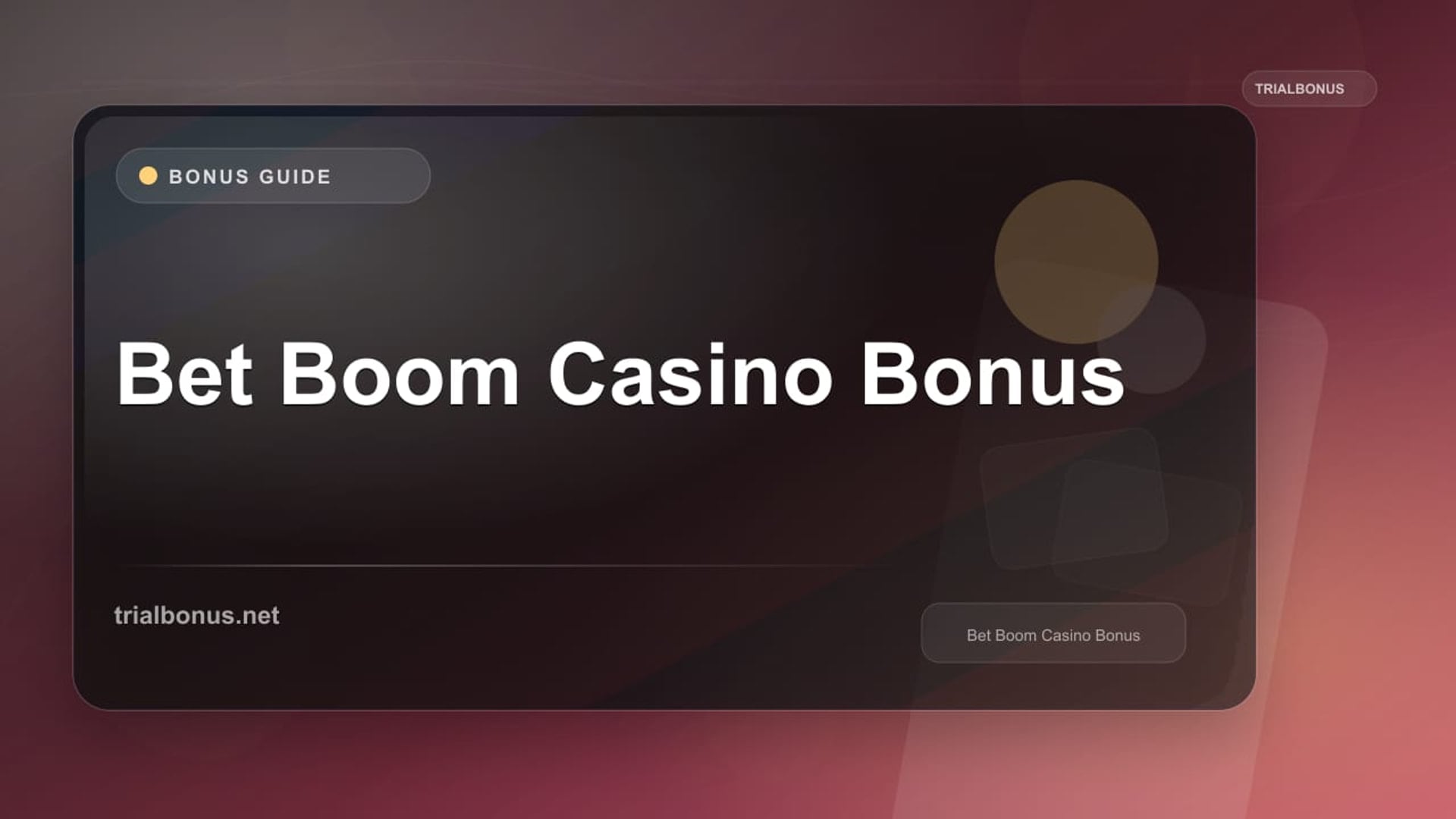 Bet Boom Casino Bonus review