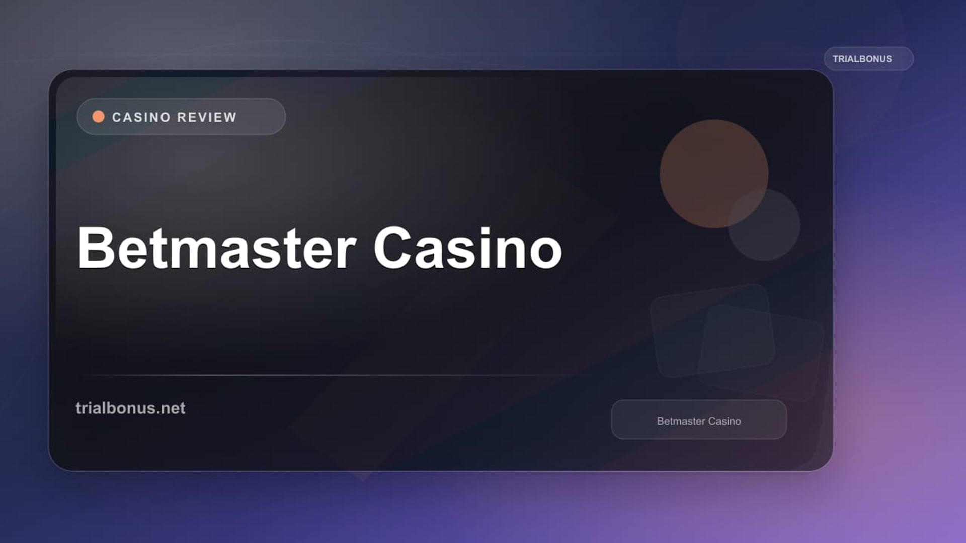 Betmaster Casino review