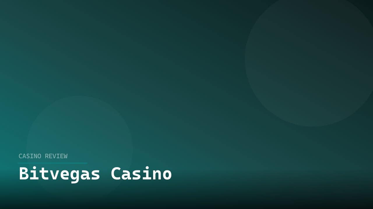 Bitvegas Casino review