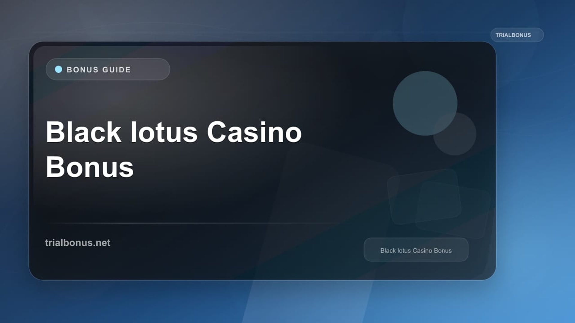Black lotus Casino Bonus review