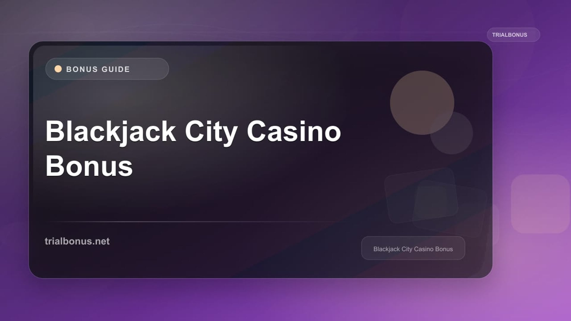 Blackjack City Casino Bonus review