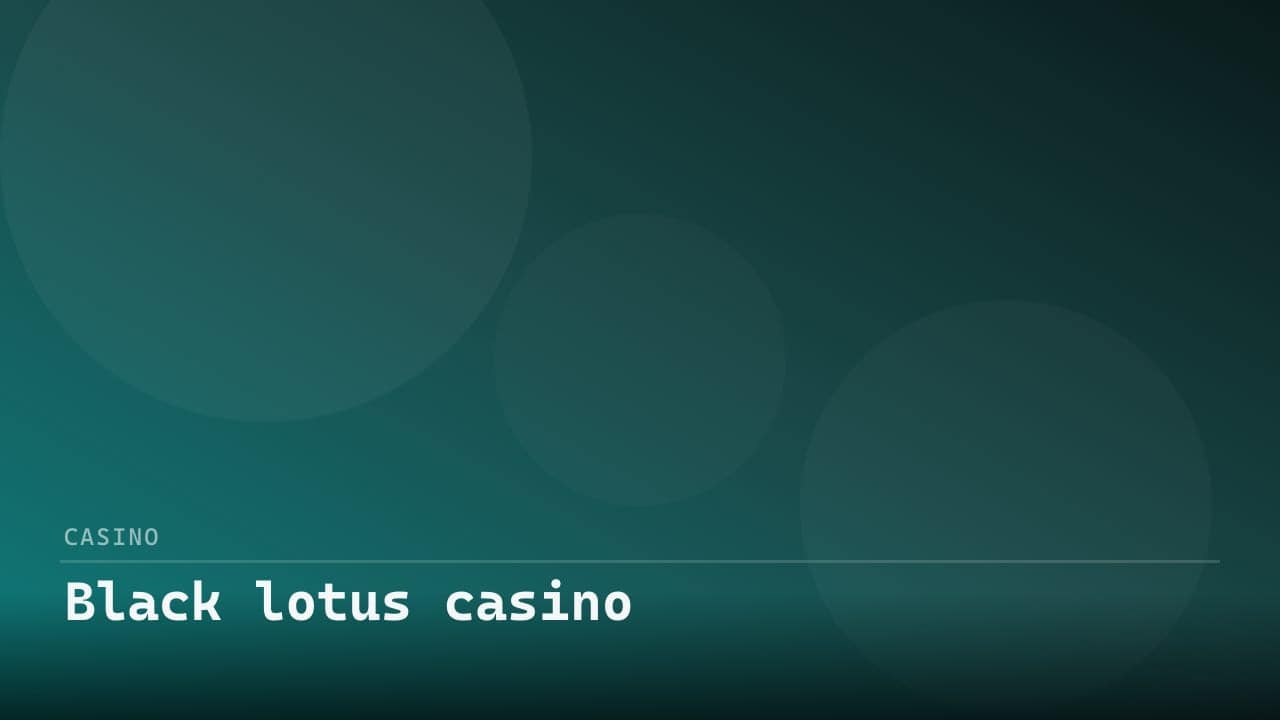 Black lotus casino review
