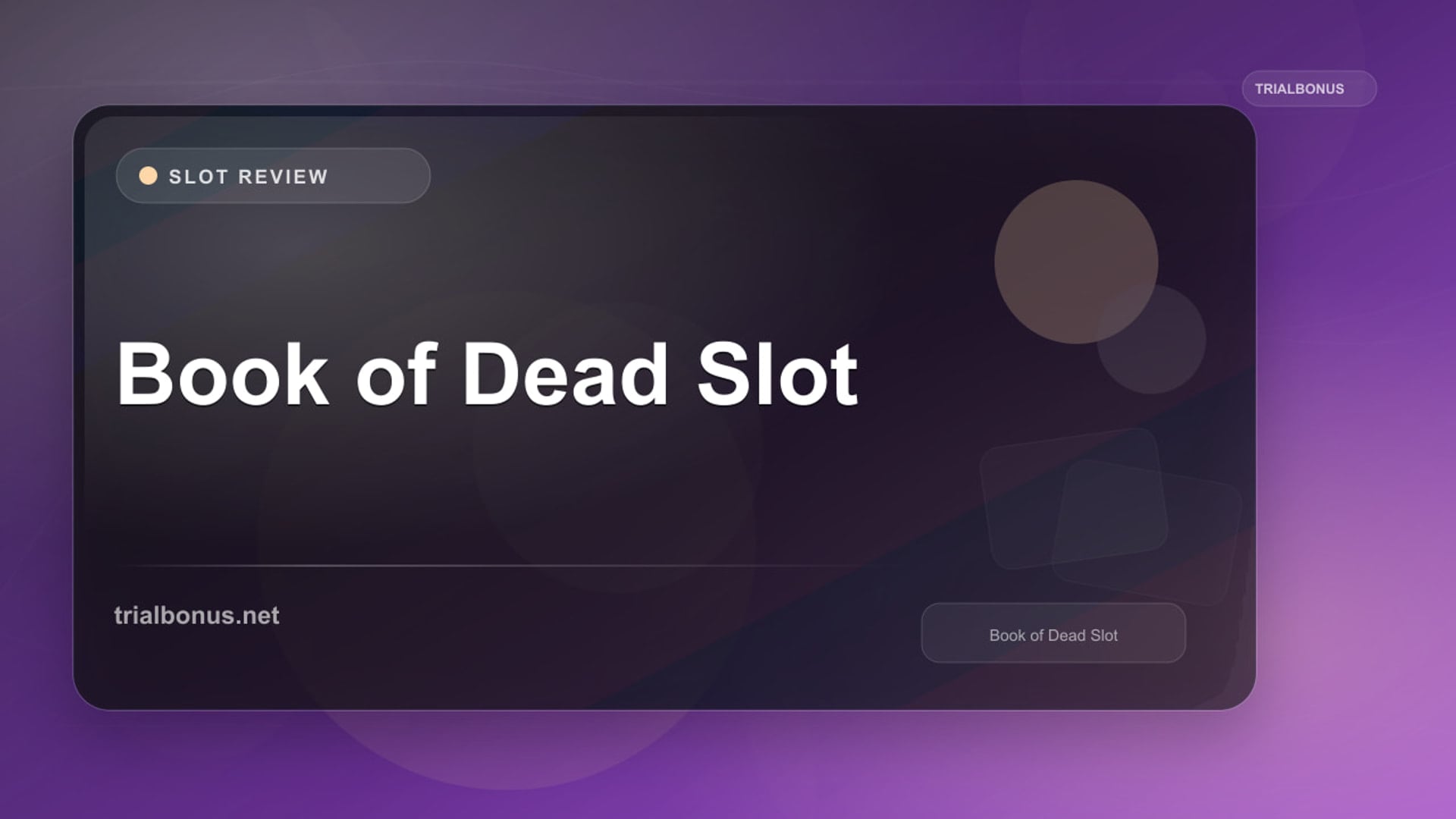 Book of Dead Slot review