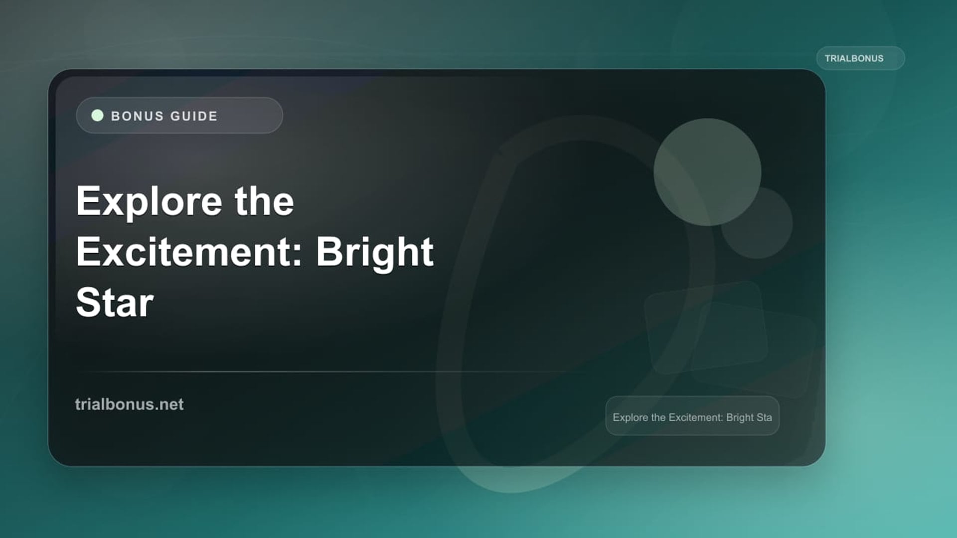 Explore the Excitement: Bright Star Casino Bonus review