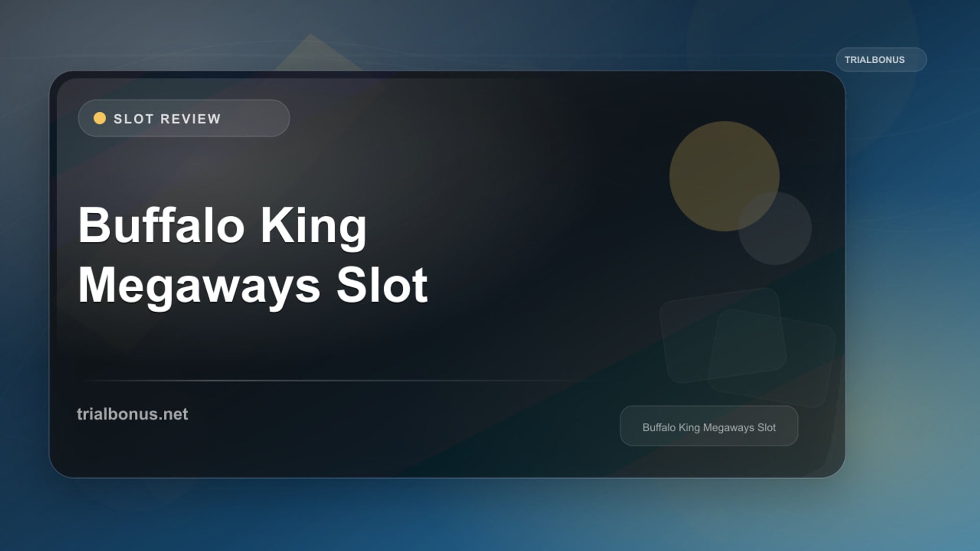 Buffalo King Megaways Slot review
