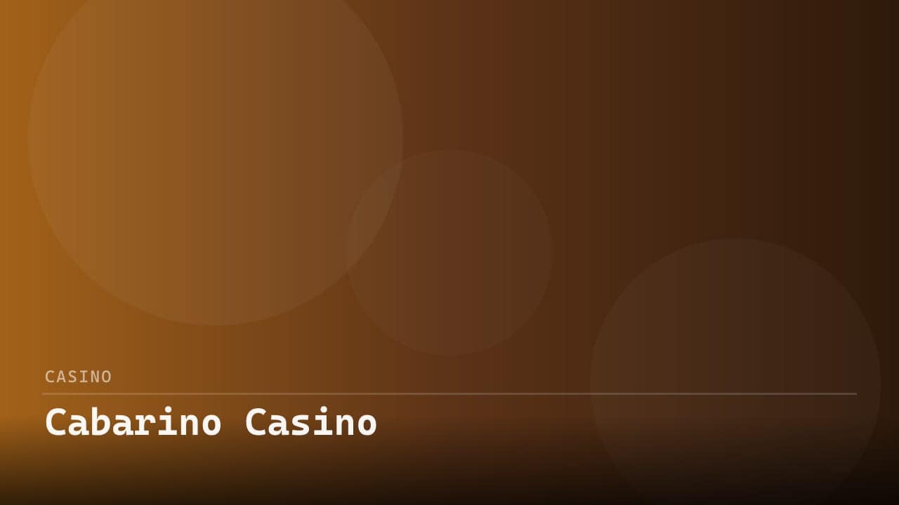 Cabarino Casino review