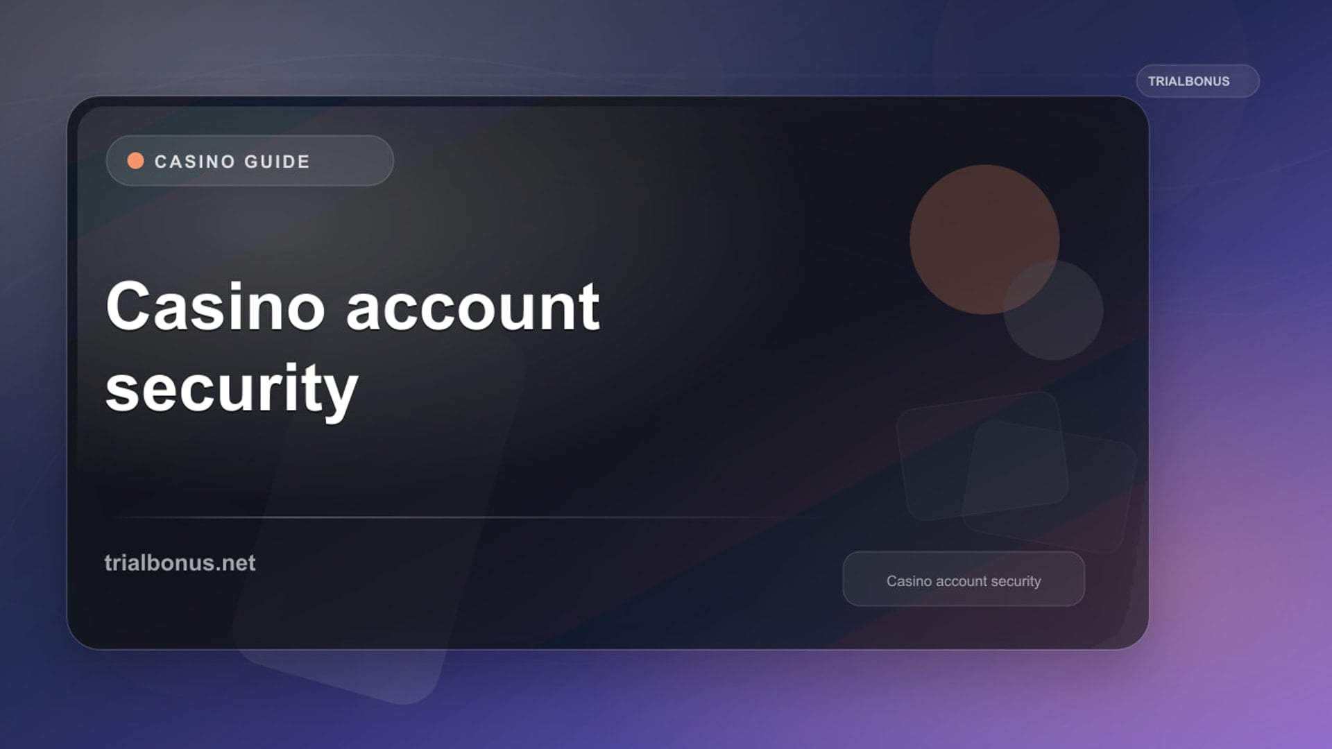 Casino account security UK Guide review