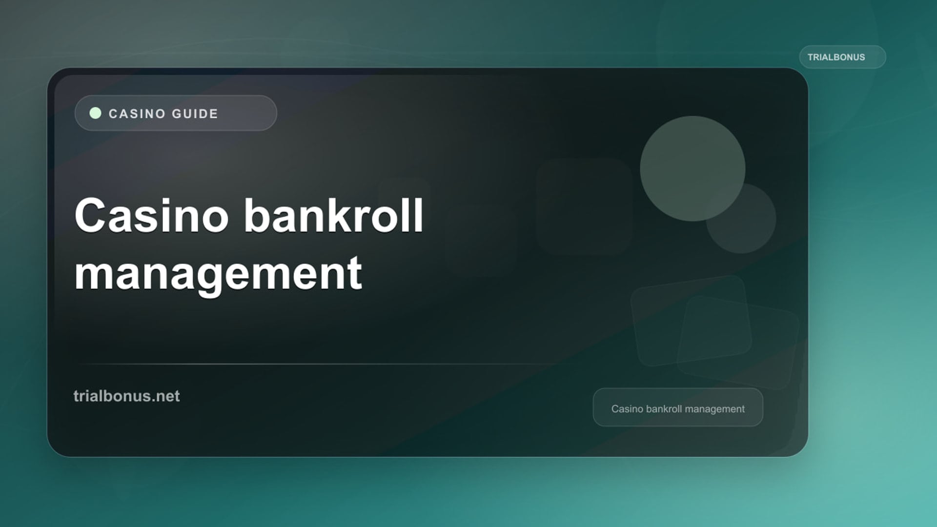 Casino bankroll management Guide review