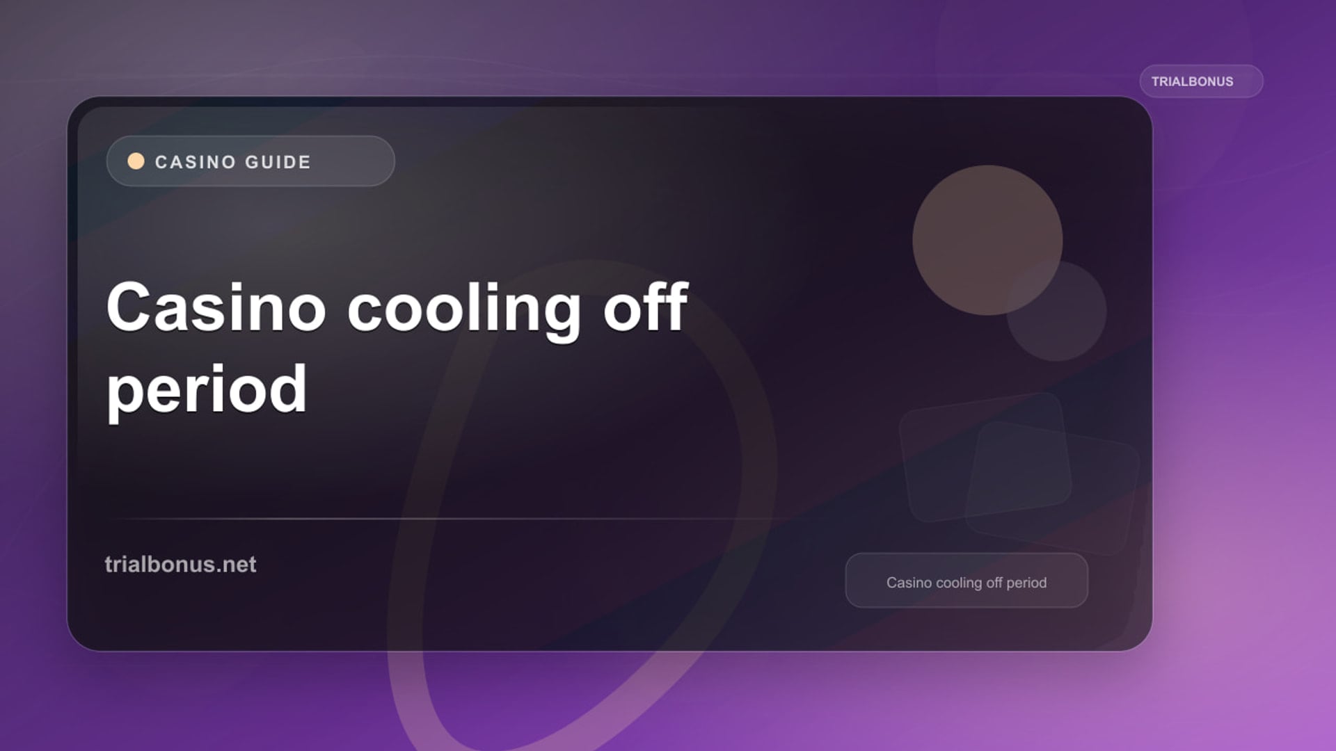 Casino cooling off period UK Guide review