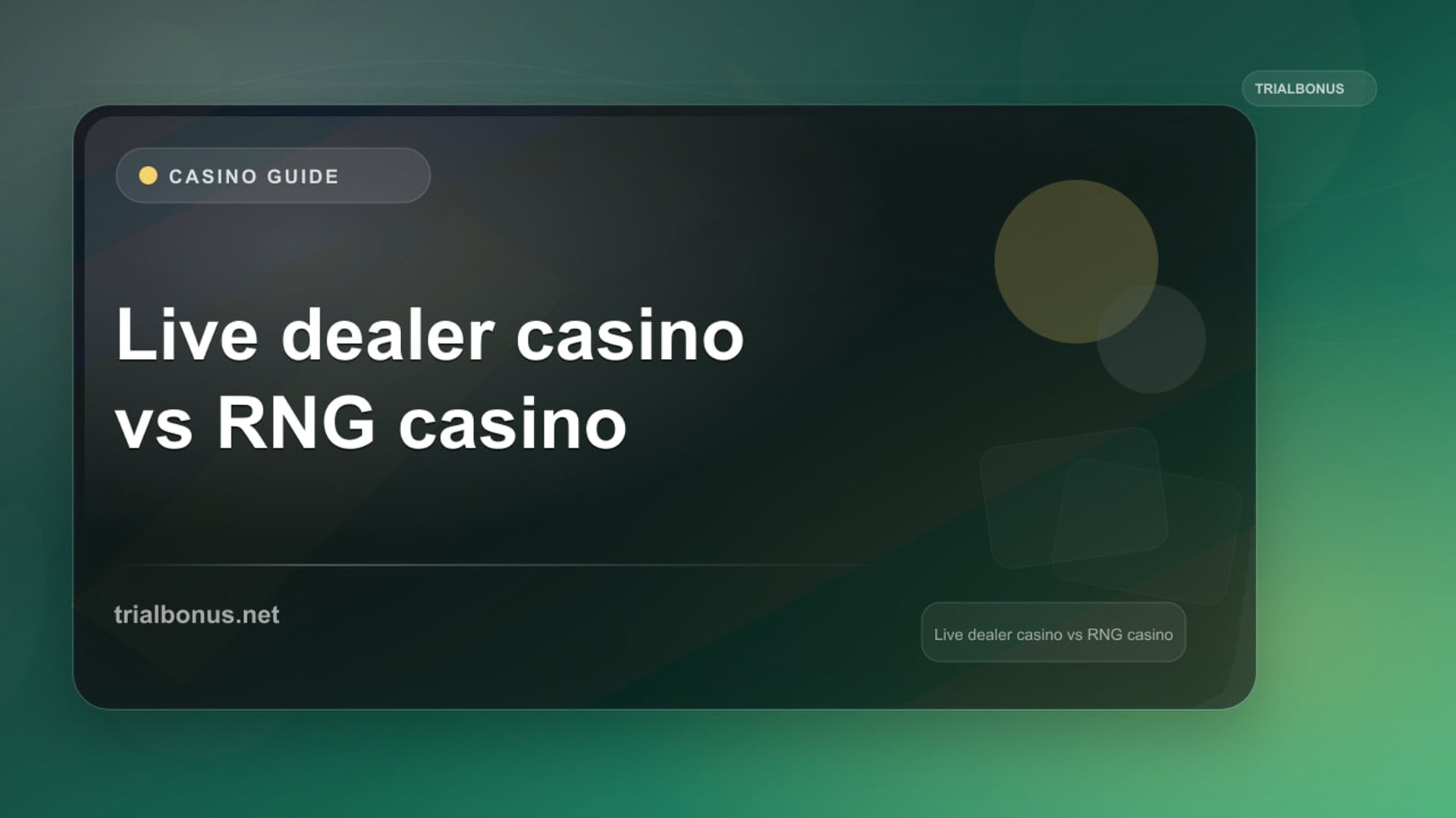 Live Dealer vs RNG Casinos: Key Differences review