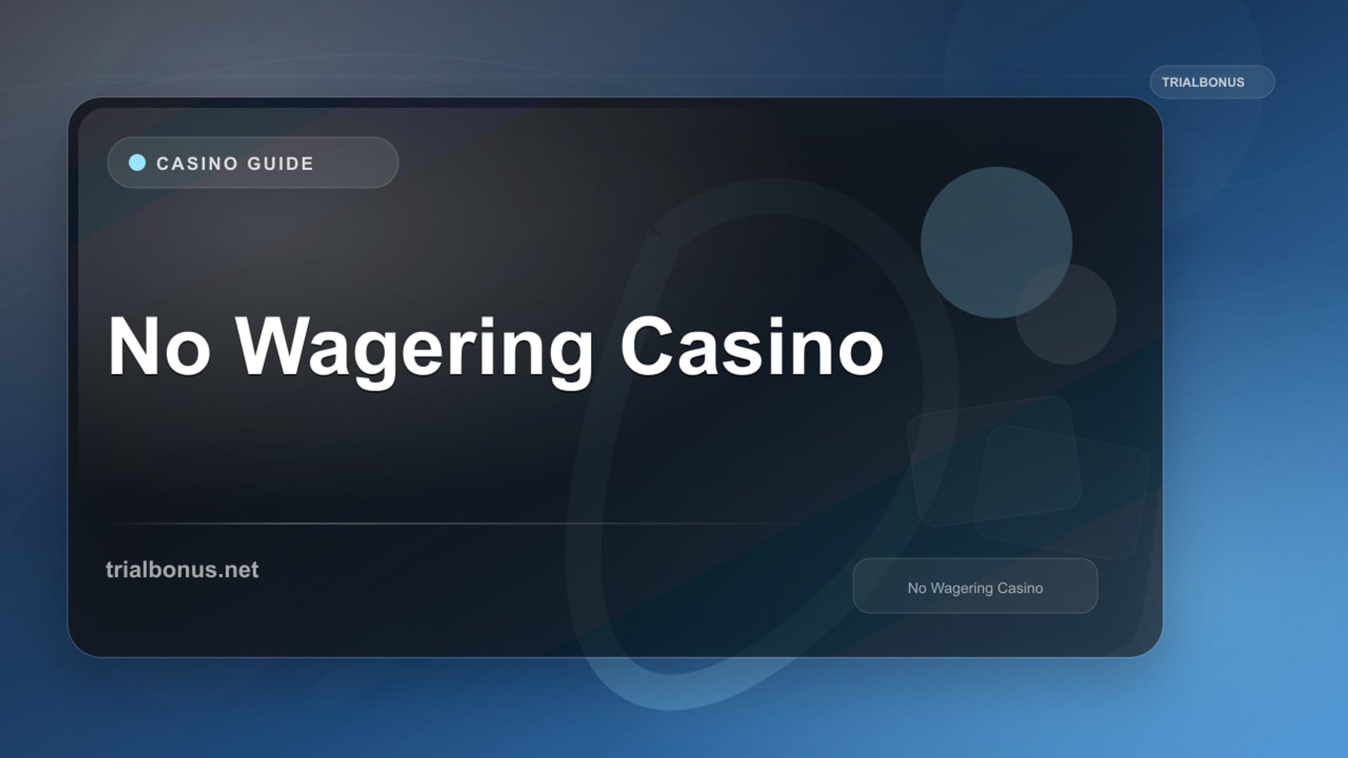 No Wagering Casino Guide review