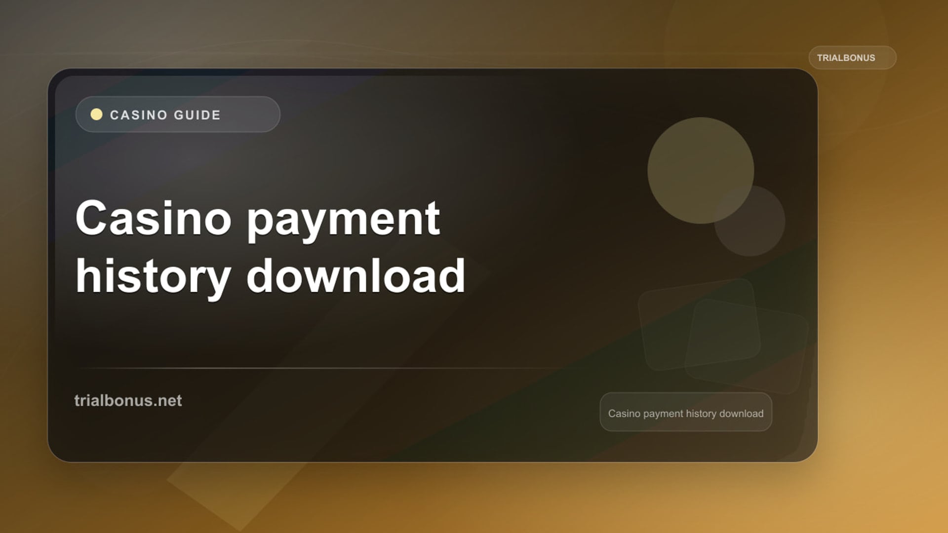 Casino Payment History Guide review