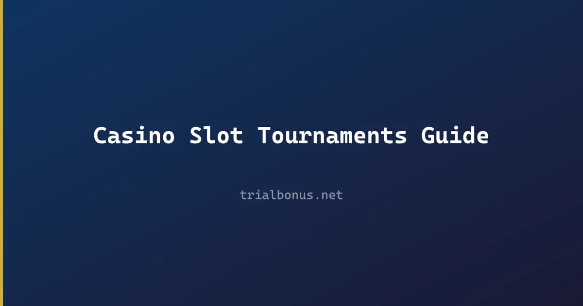 Casino Slot Tournaments Guide review