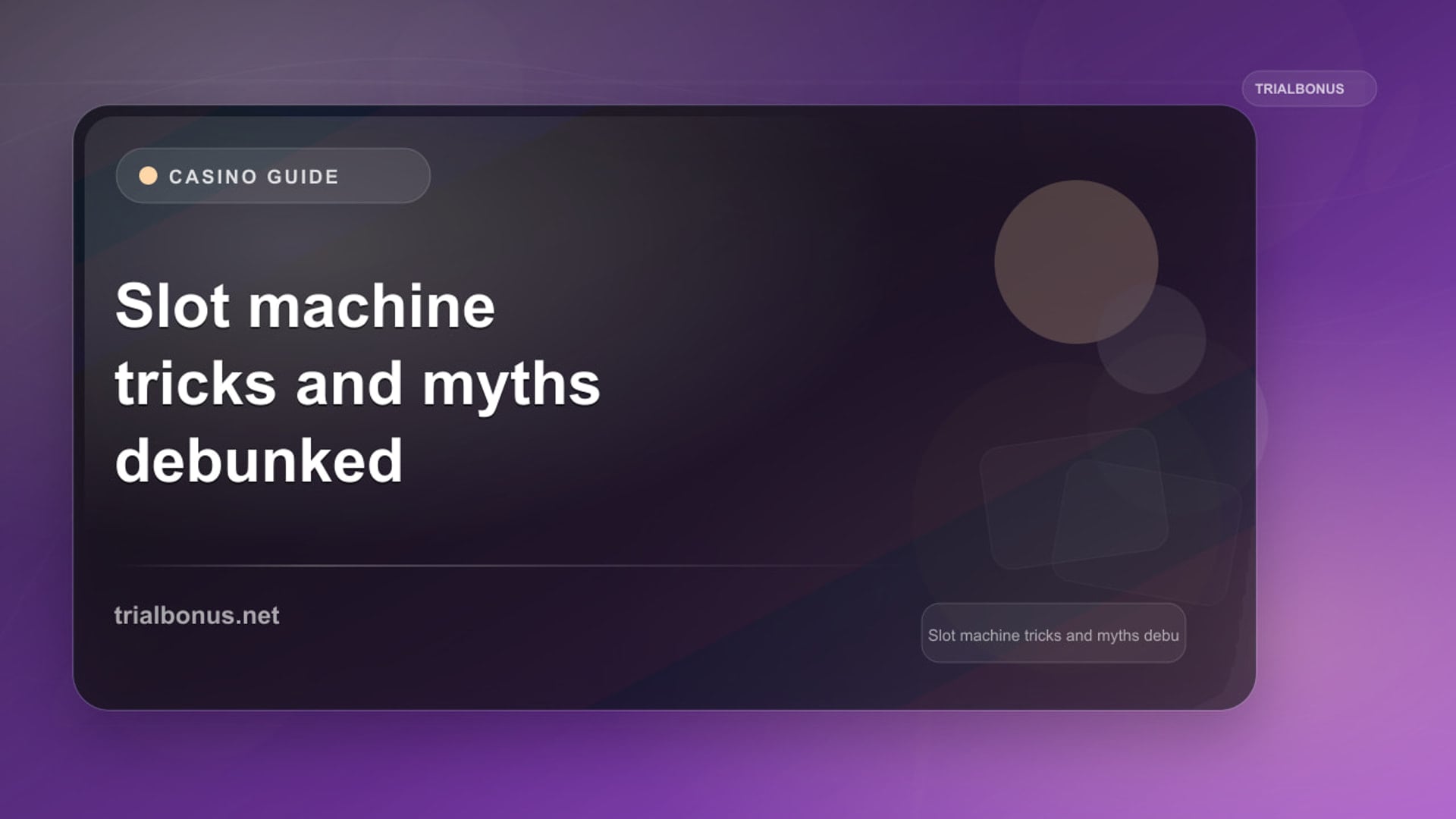 Casino slot myths: what random outcomes do not show review
