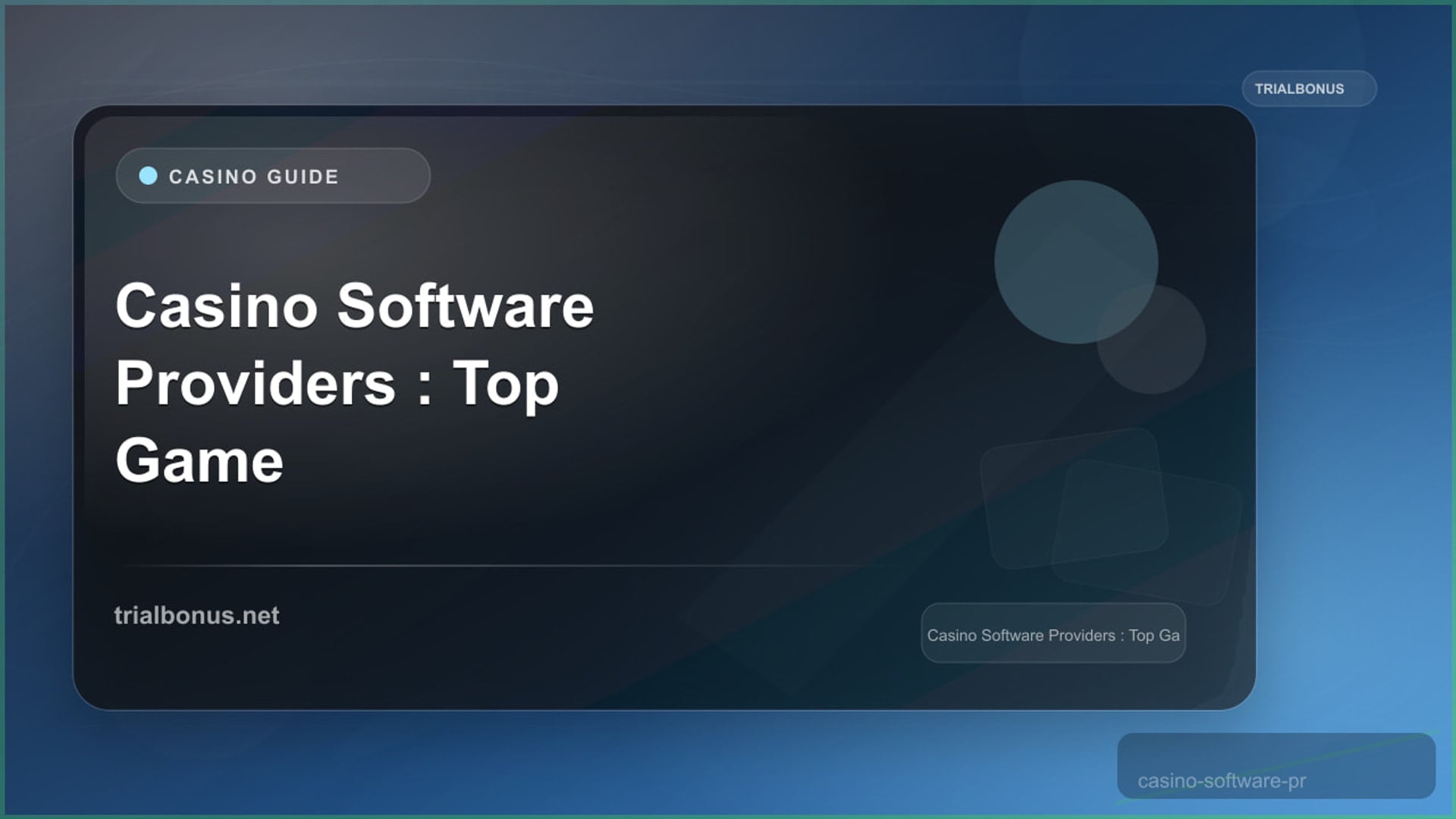 Casino Software Providers Guide review