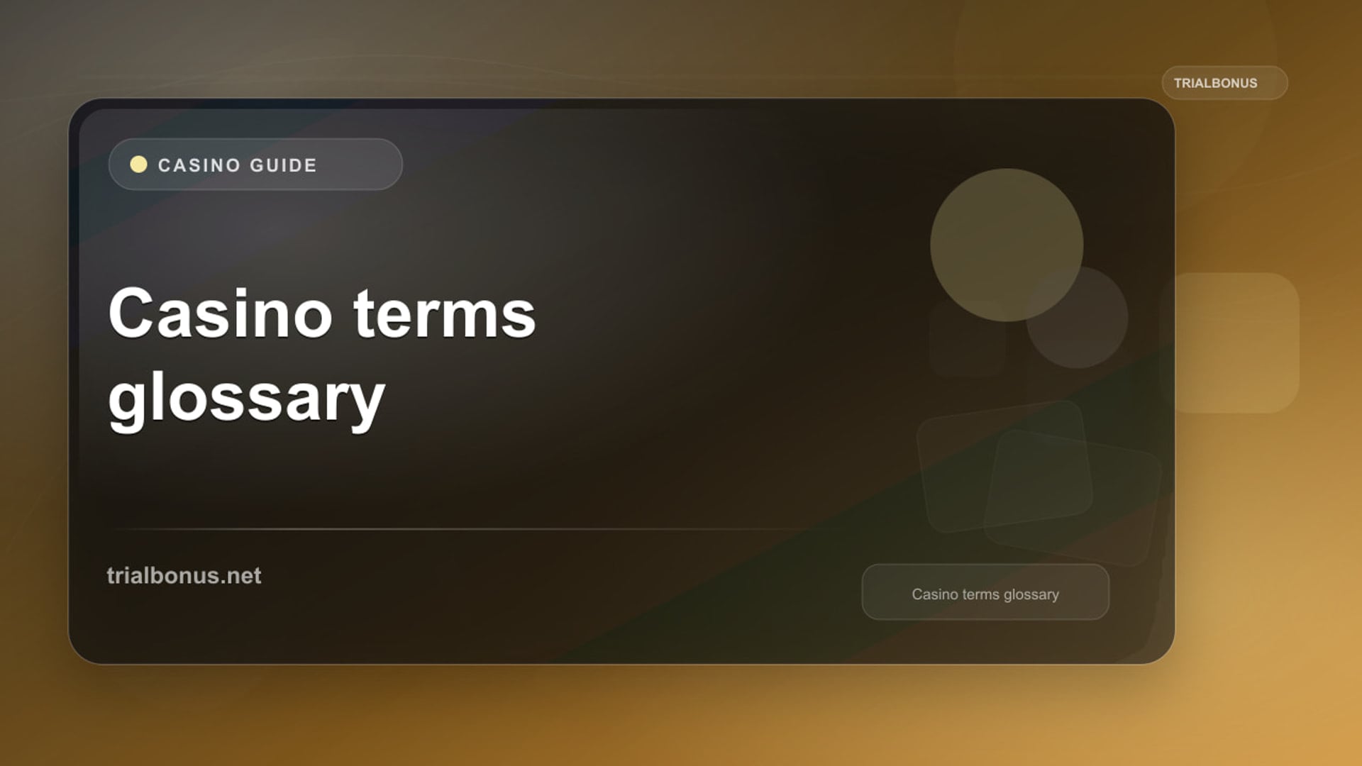 Casino Terms Glossary review