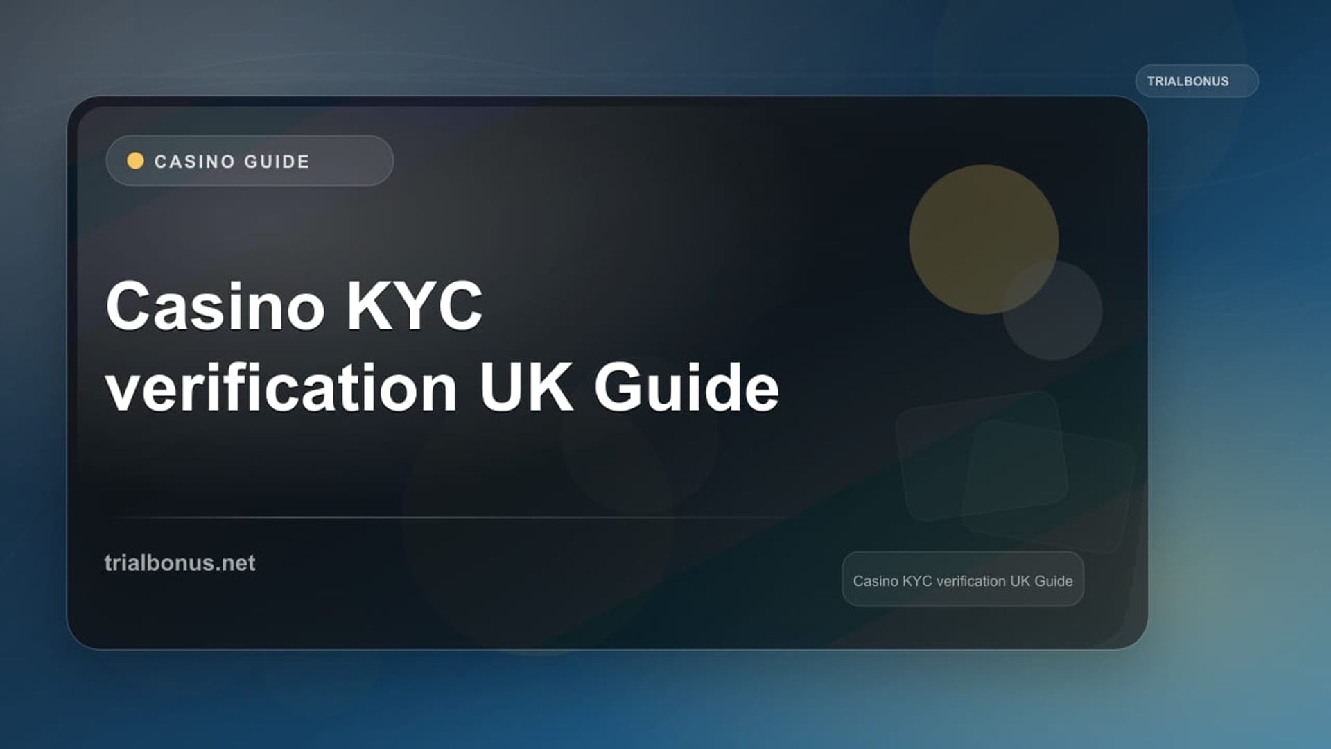Casino KYC verification UK Guide review