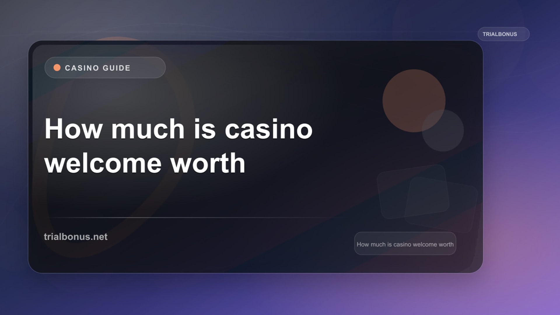 Casino Welcome Bonus Value: Terms to Compare review