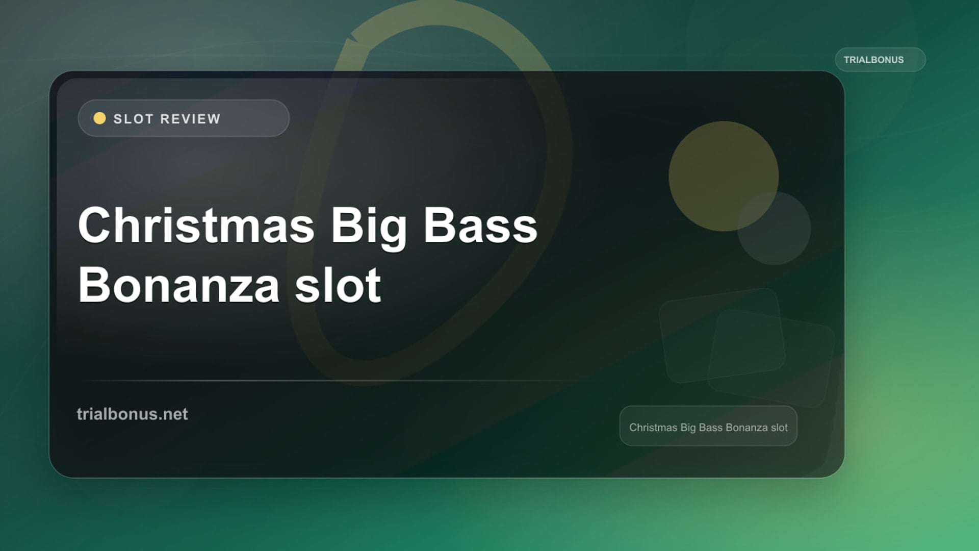 Christmas Big Bass Bonanza Slot: What to Check Before Playing review