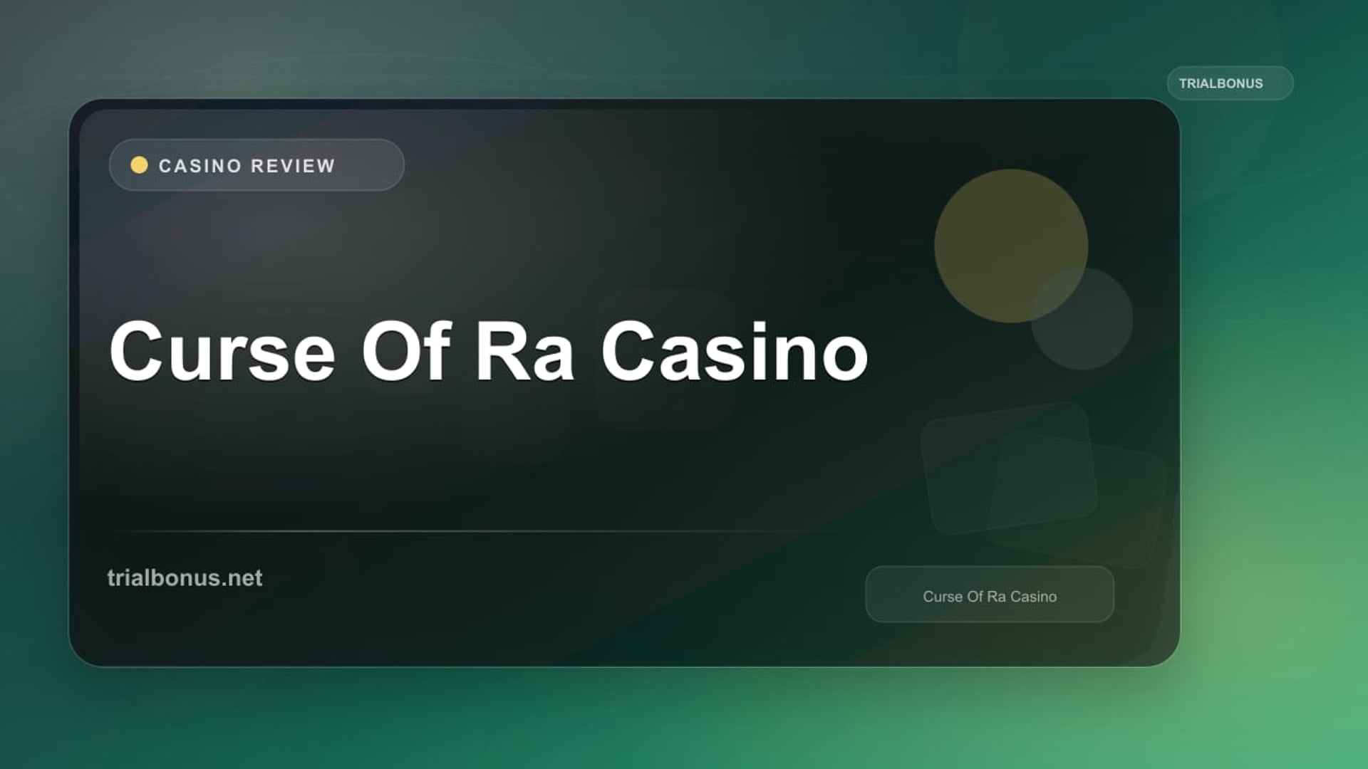 Curse Of Ra Casino review