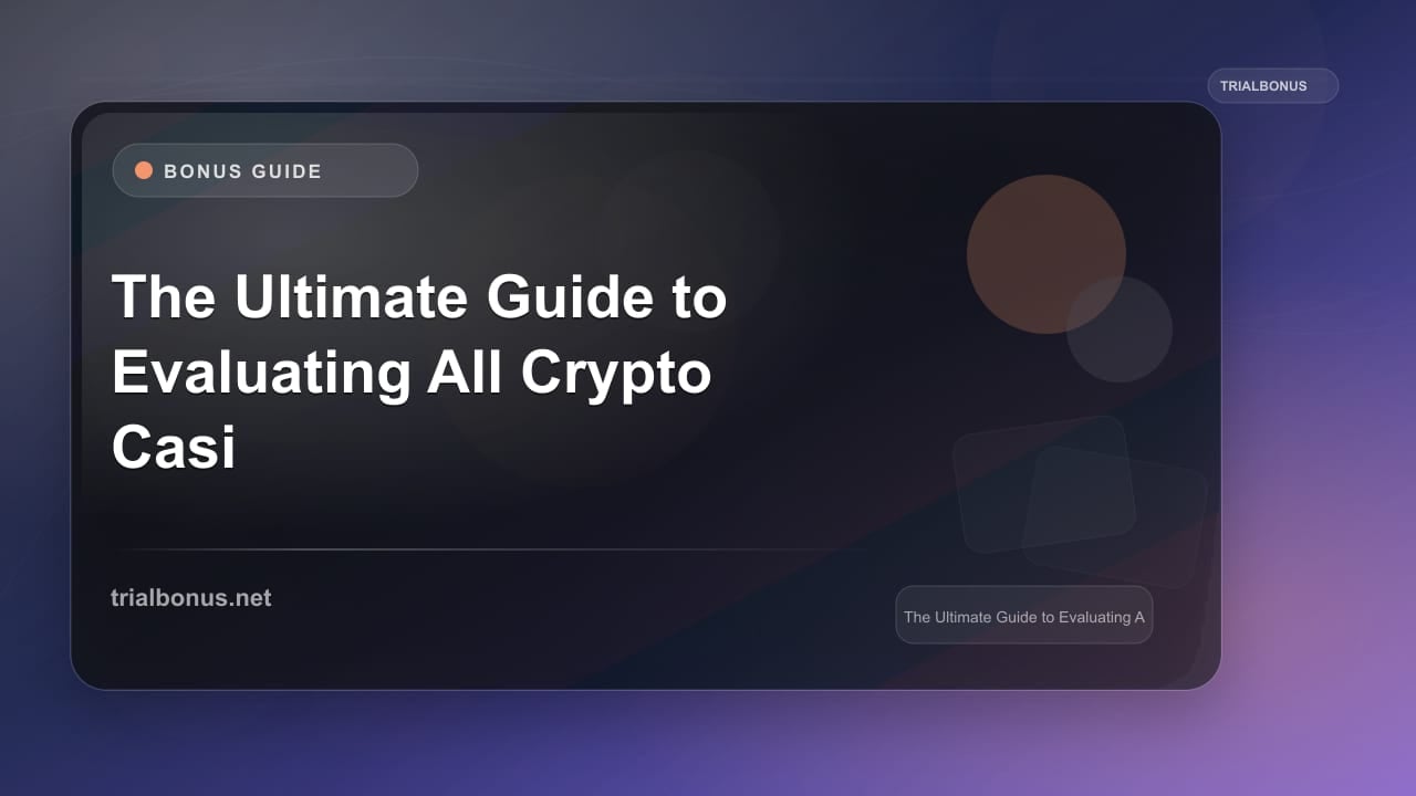 The Ultimate Guide to Evaluating All Crypto Casino Bonus review