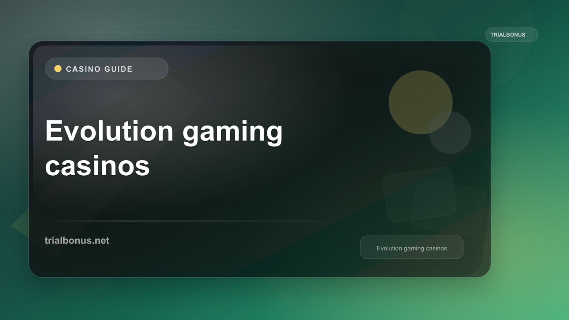 Evolution Gaming Casinos: Operator Checks review