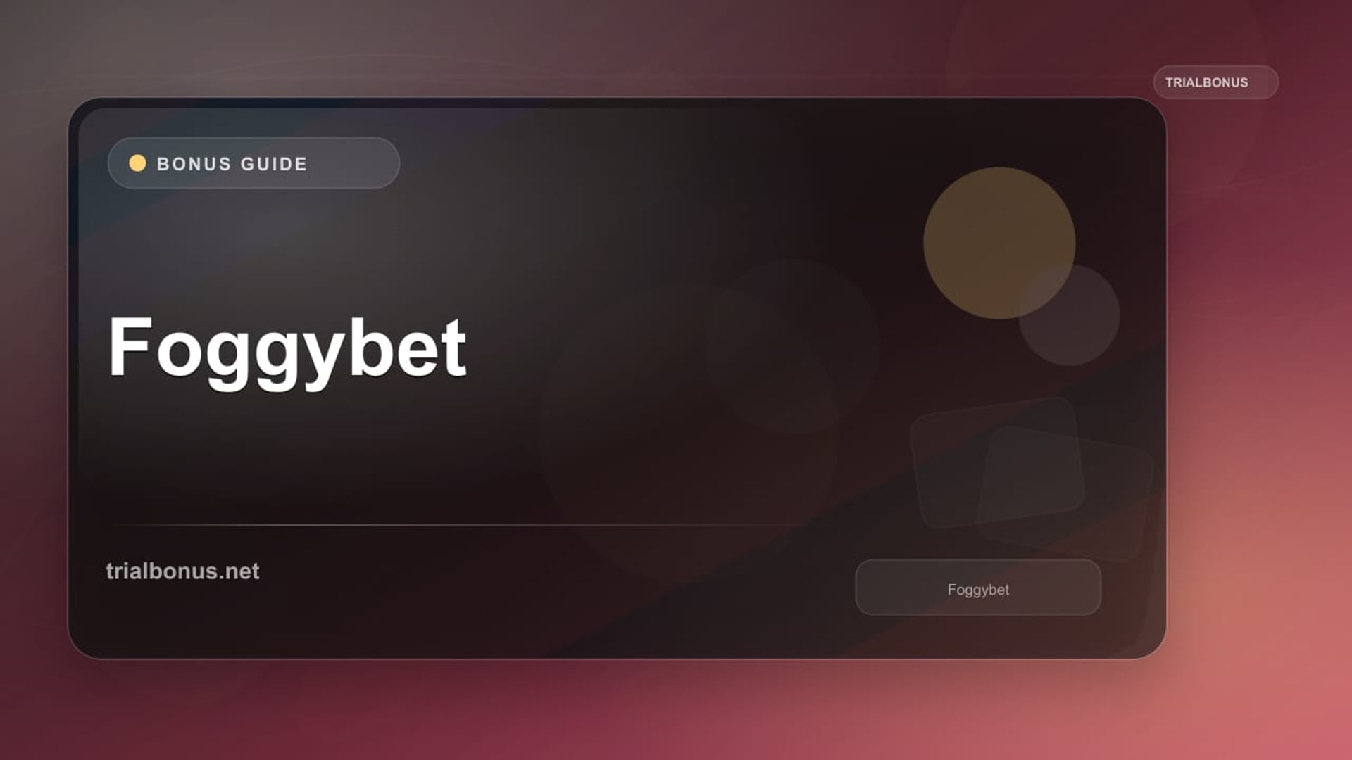 Foggybet: Details to Verify review