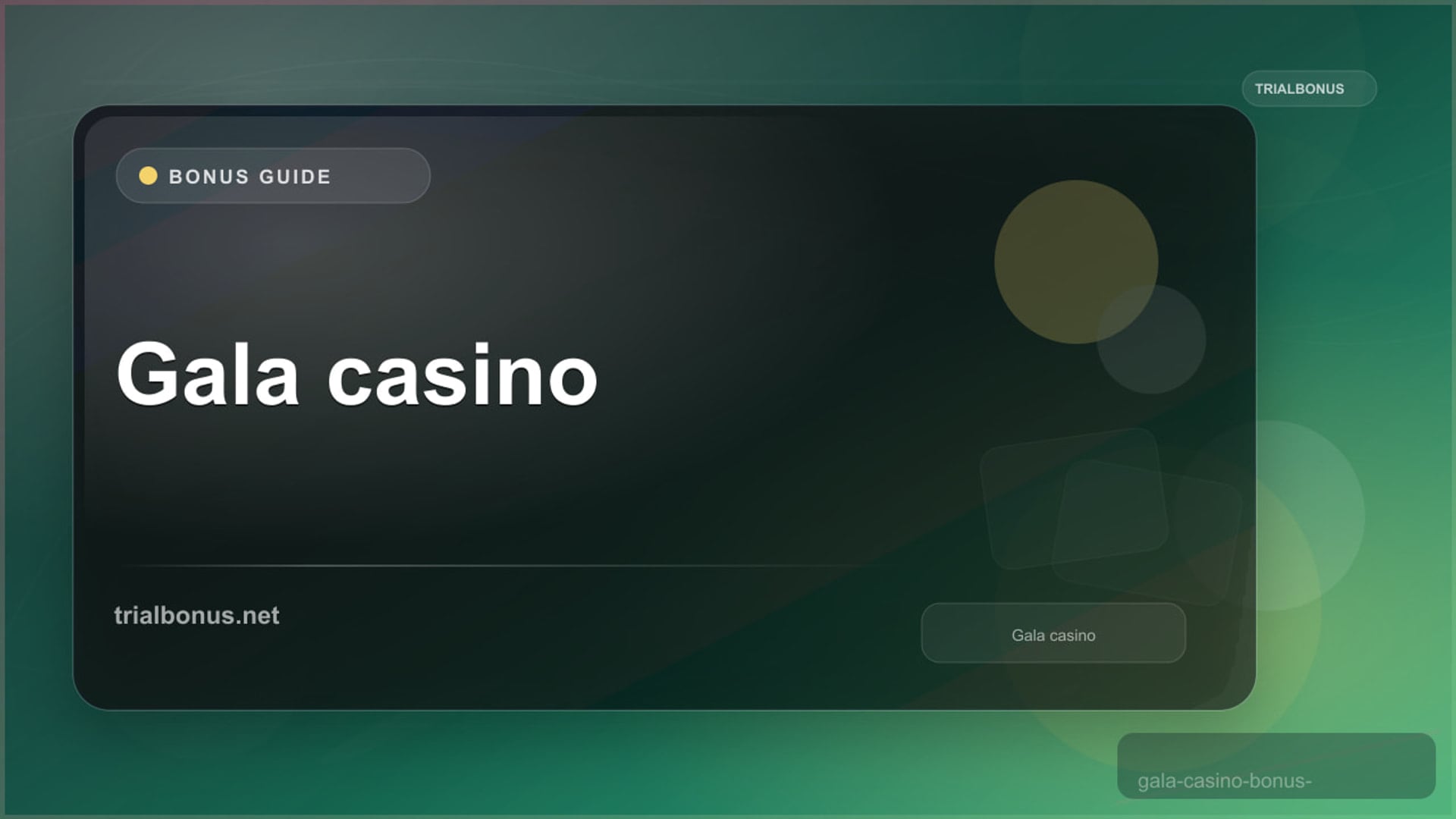 Gala casino bonus Guide review