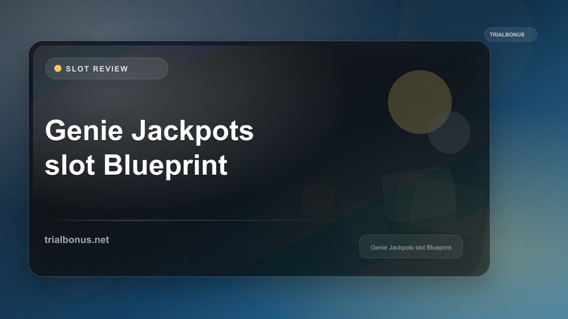 Genie Jackpots slot review UK Blueprint Review review