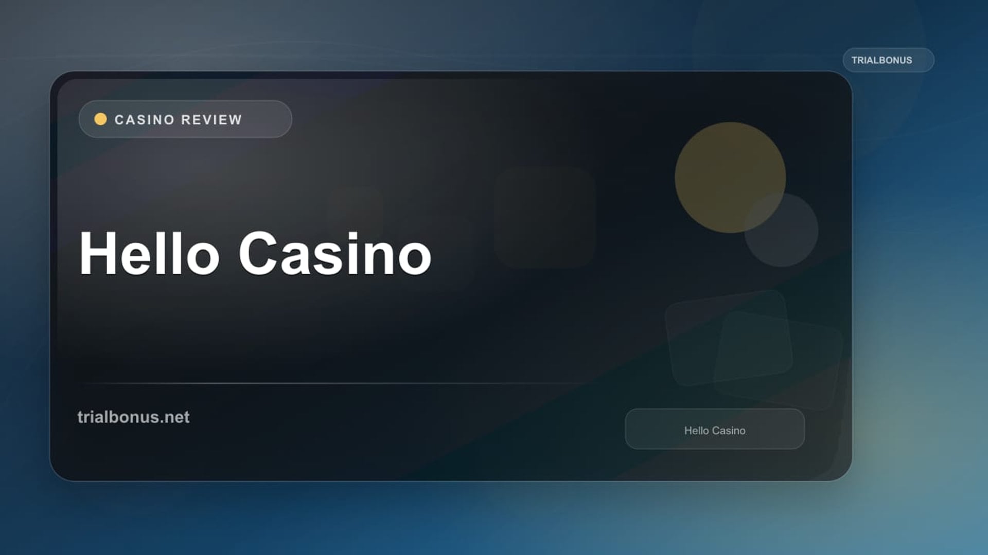 Hello Casino review