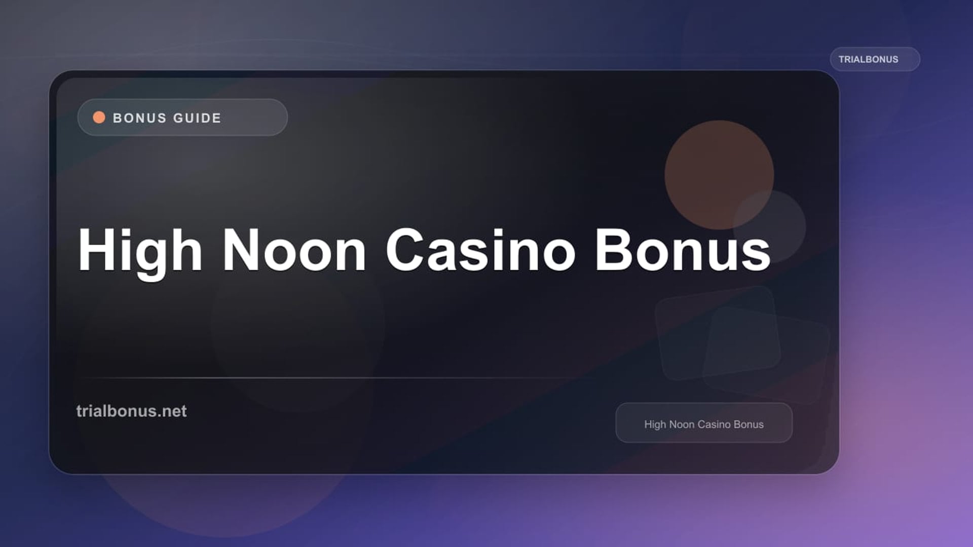High Noon Casino Bonus review