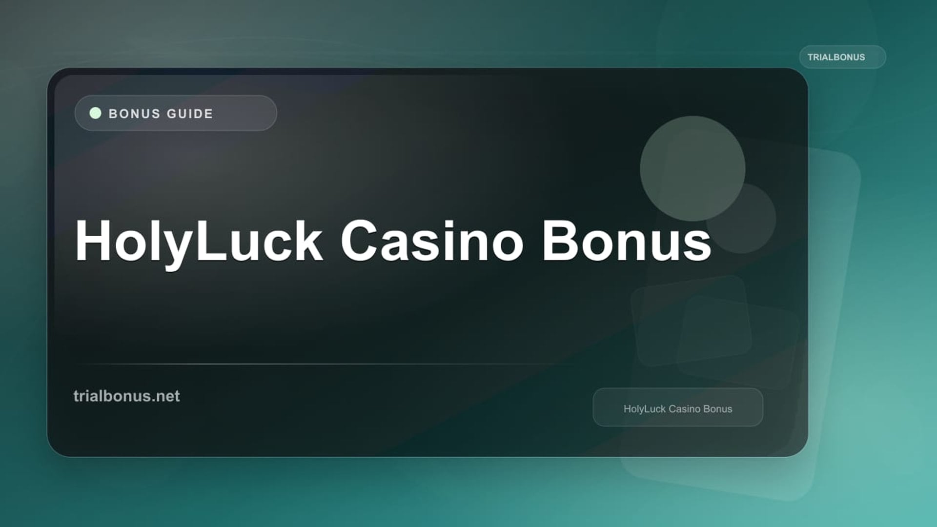 HolyLuck Casino Bonus review